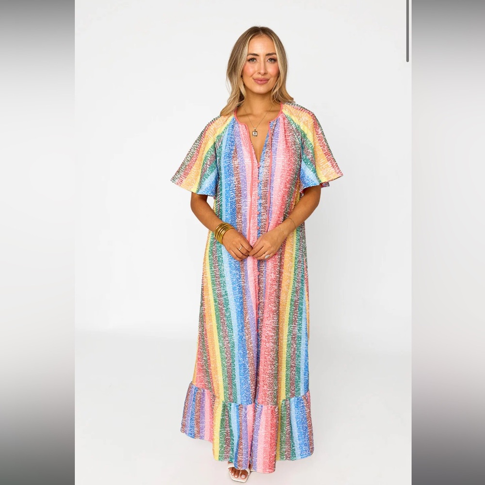 TULLAH CAFTAN MAXI DRESS - ENCHANTING